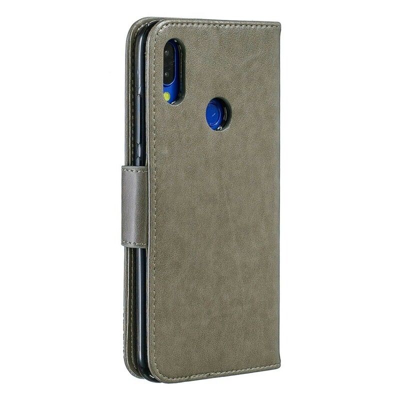 Flip Cover Xiaomi Redmi Note 7 Med Snor Strop Med Sommerfugletryk