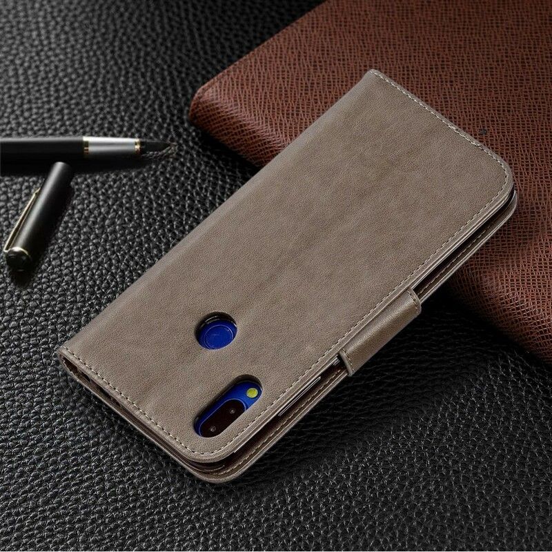 Flip Cover Xiaomi Redmi Note 7 Med Snor Strop Med Sommerfugletryk