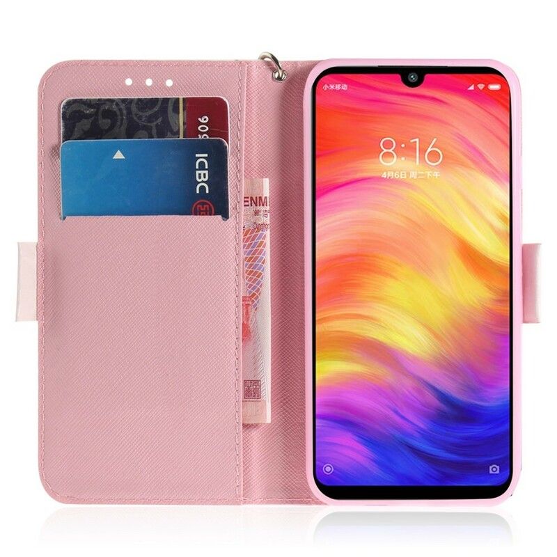 Flip Cover Xiaomi Redmi Note 7 Med Snor Stroppumpe