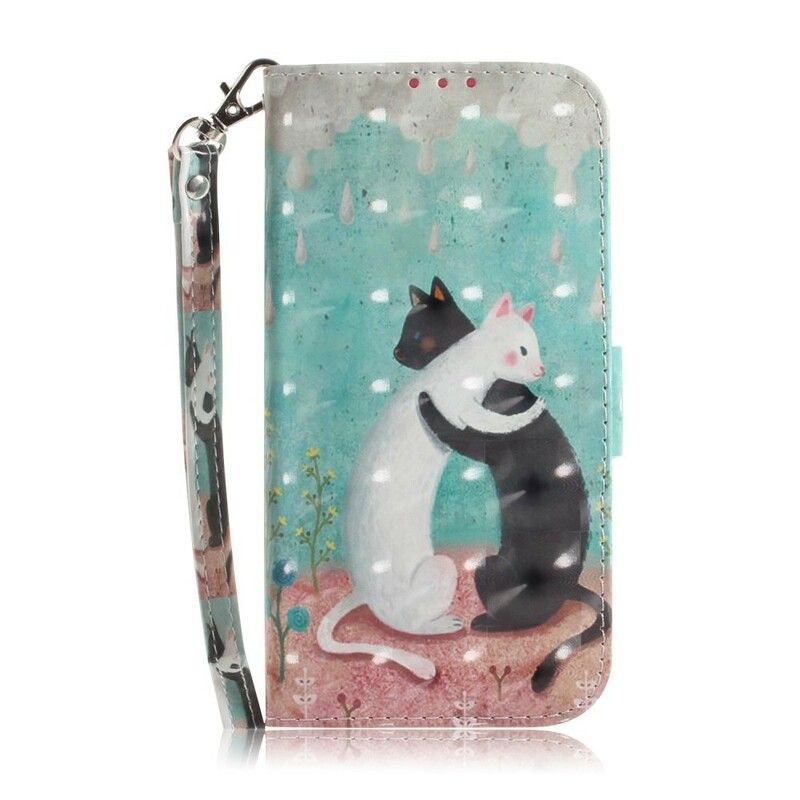 Flip Cover Xiaomi Redmi Note 7 Med Snor Thong Cat Friends