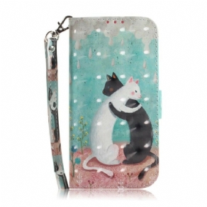 Flip Cover Xiaomi Redmi Note 7 Med Snor Thong Cat Friends