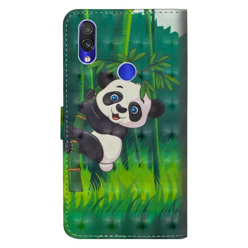 Flip Cover Xiaomi Redmi Note 7 Panda Og Bambus