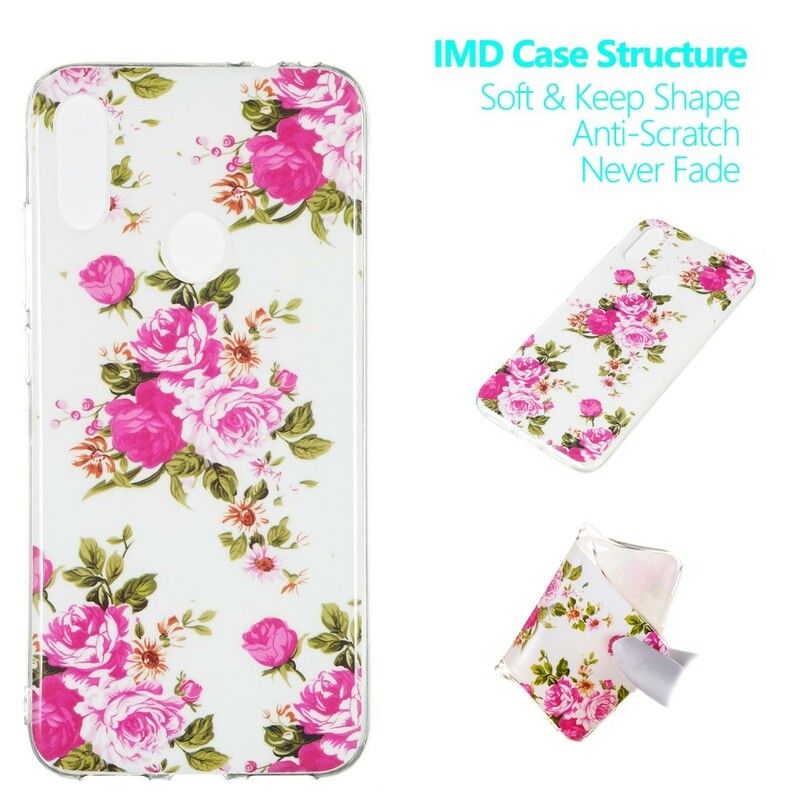 Mobilcover Xiaomi Redmi Note 7 Fluorescerende Frihedsblomster