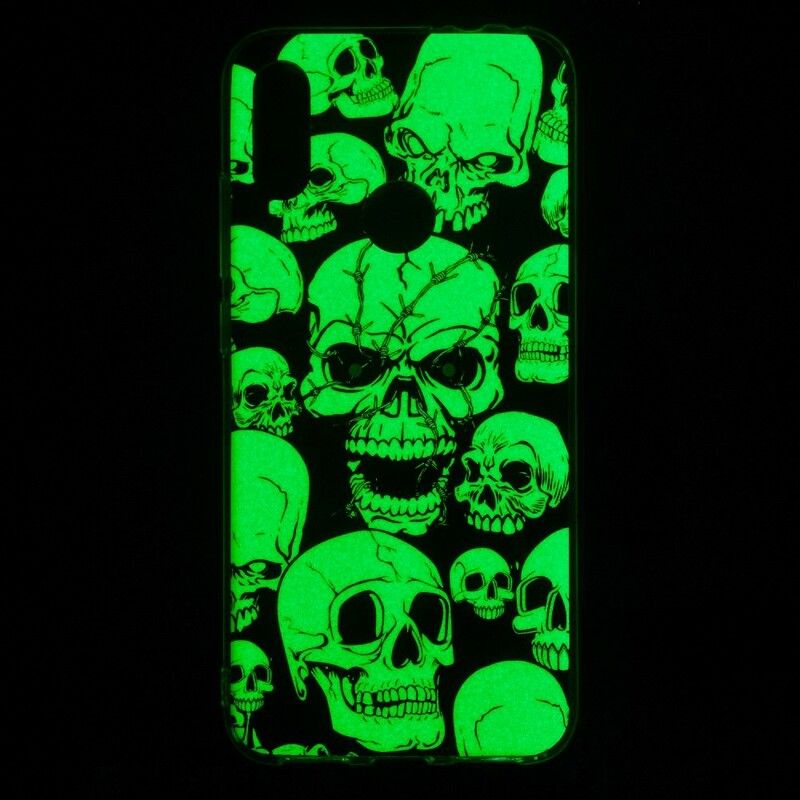 Mobilcover Xiaomi Redmi Note 7 Pas På Fluorescerende Kranier