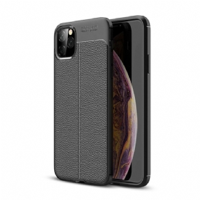 Cover iPhone 11 Pro Max Dobbelt Linje Litchi Lædereffekt