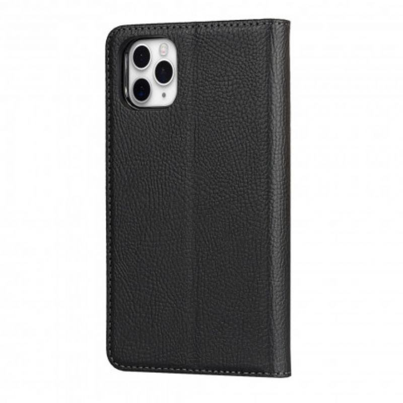 Cover iPhone 11 Pro Max Flip Cover Ægte Aftageligt Litchi-læder