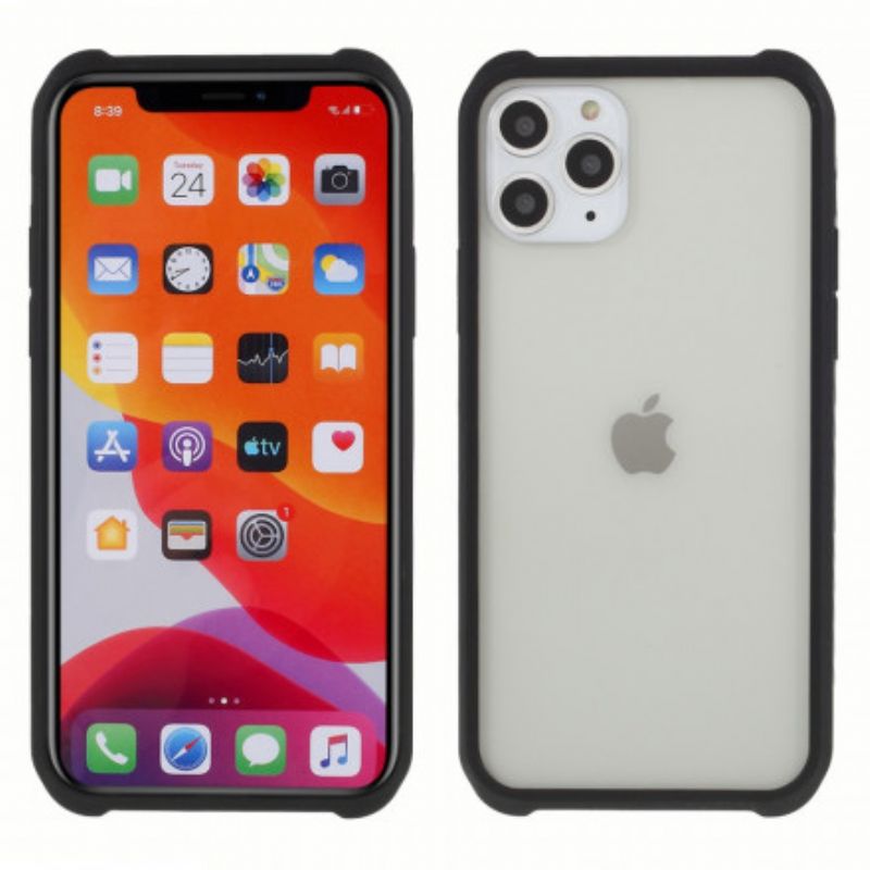 Cover iPhone 11 Pro Max Hærdet Glas Og Silikone Med Skærmfilm