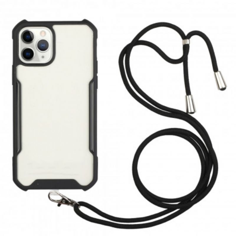 Cover iPhone 11 Pro Max Hybrid Med Farvet Snor