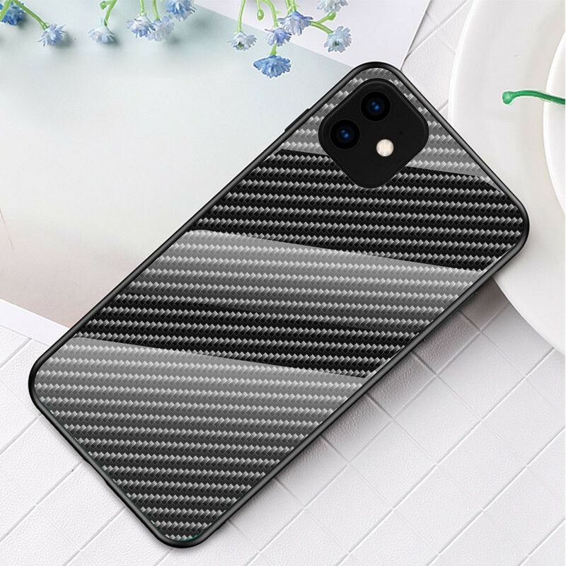 Cover iPhone 11 Pro Max Kulfiber Hærdet Glas