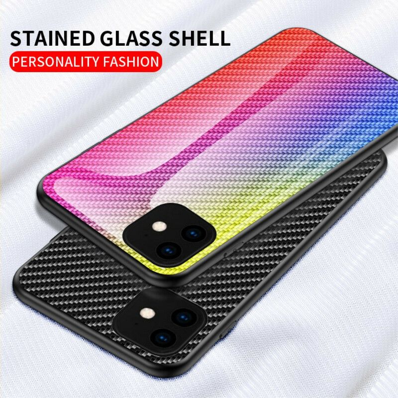 Cover iPhone 11 Pro Max Kulfiber Hærdet Glas