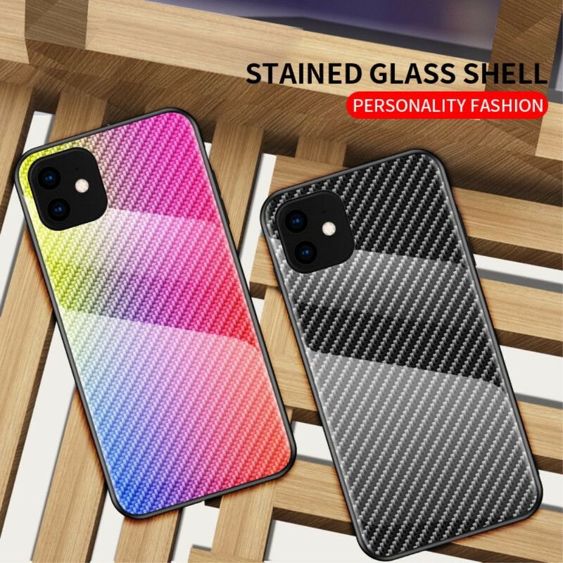 Cover iPhone 11 Pro Max Kulfiber Hærdet Glas