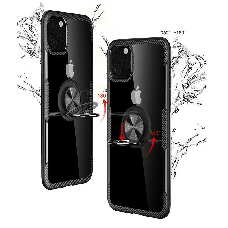 Cover iPhone 11 Pro Max Ring-support Edges Metal Effect