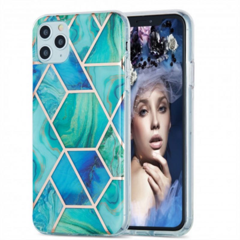 Cover iPhone 11 Pro Max Silicone Marmor Geometri