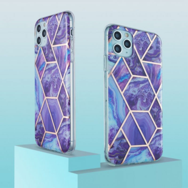 Cover iPhone 11 Pro Max Silicone Marmor Geometri