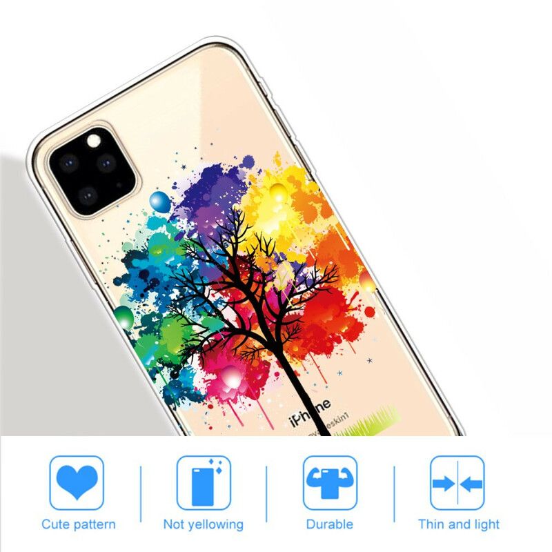 Cover iPhone 11 Pro Max Transparent Akvareltræ