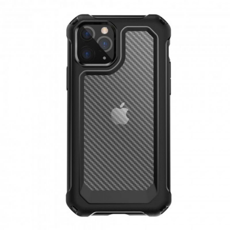 Cover iPhone 11 Pro Max Transparent Carbon Fiber Texture