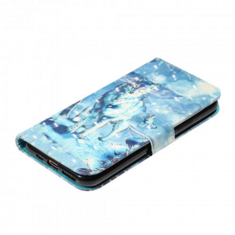 Flip Cover iPhone 11 Pro Max Med Snor Wolf Light Strap Spotlights