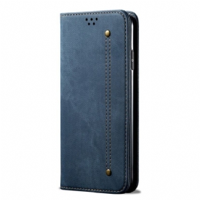 Cover Xiaomi Redmi Note 12 5G Flip Cover Denim Stof