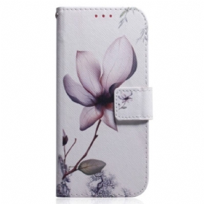 Flip Cover Xiaomi Redmi Note 12 5G Med Snor Gammel Remblomst