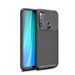 Cover Xiaomi Redmi Note 8 Fleksibel Kulfibertekstur