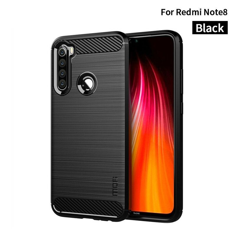 Cover Xiaomi Redmi Note 8 Mofi Børstet Kulfiber