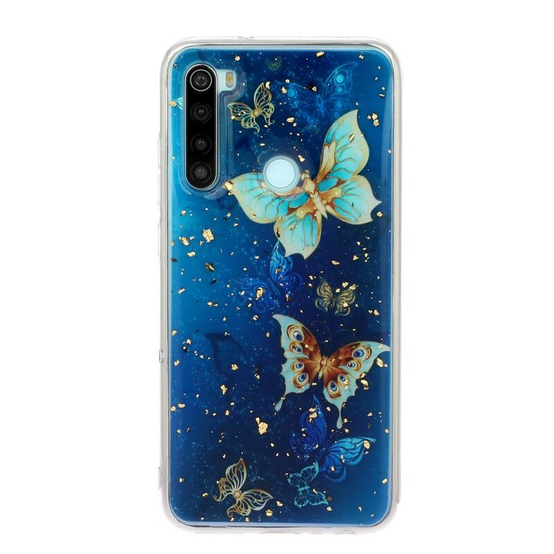 Cover Xiaomi Redmi Note 8 Sommerfugle Og Pailletter