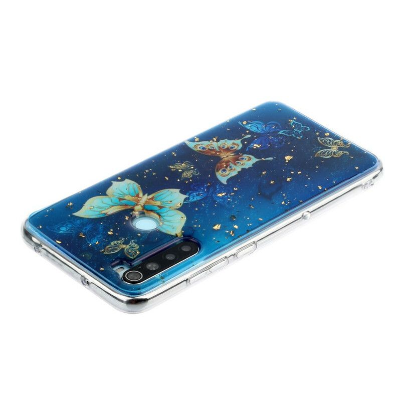 Cover Xiaomi Redmi Note 8 Sommerfugle Og Pailletter