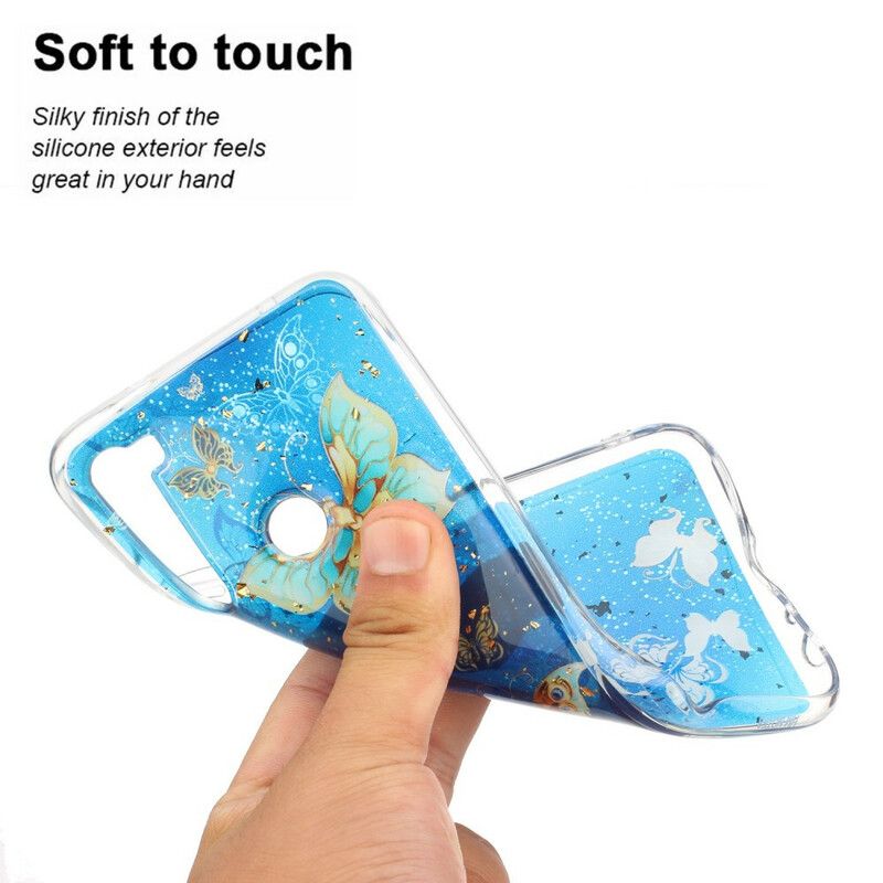 Cover Xiaomi Redmi Note 8 Sommerfugle Og Pailletter