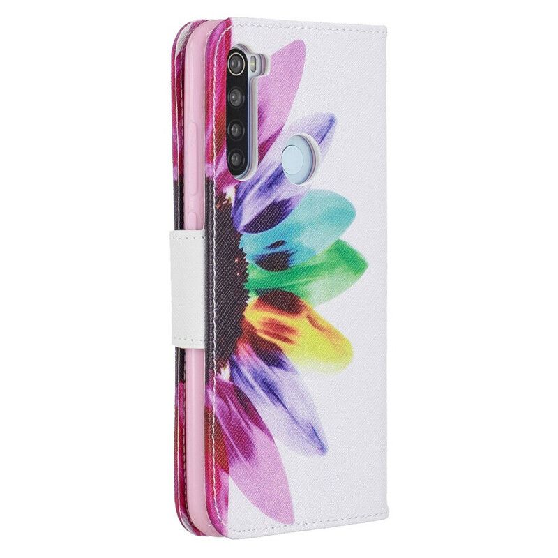 Flip Cover Xiaomi Redmi Note 8 Akvarelblomst