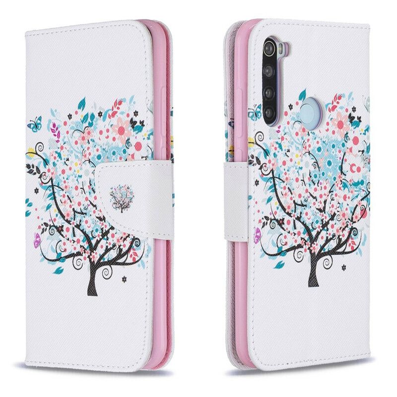 Flip Cover Xiaomi Redmi Note 8 Blomstret Træ