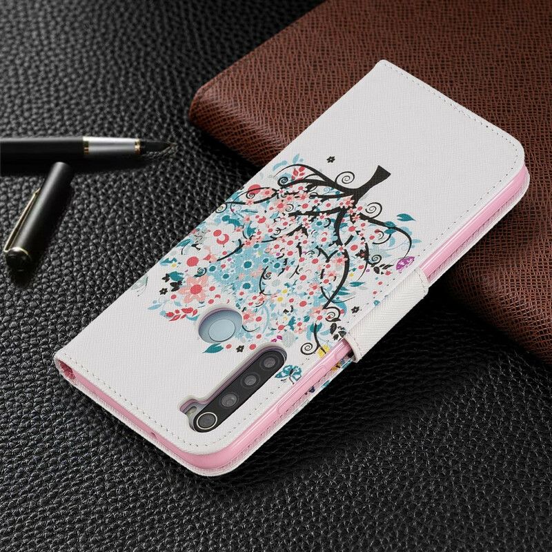 Flip Cover Xiaomi Redmi Note 8 Blomstret Træ