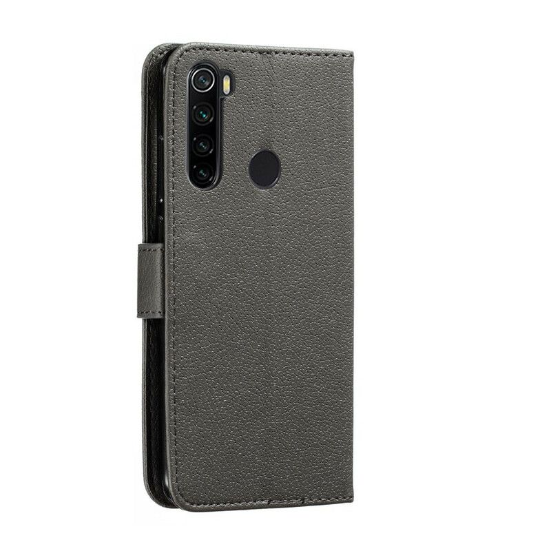 Flip Cover Xiaomi Redmi Note 8 Imiteret Læder Lev Din Drøm