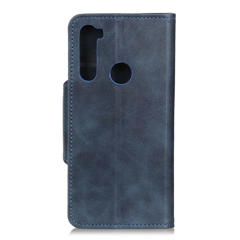 Flip Cover Xiaomi Redmi Note 8 Imiteret Læderknap