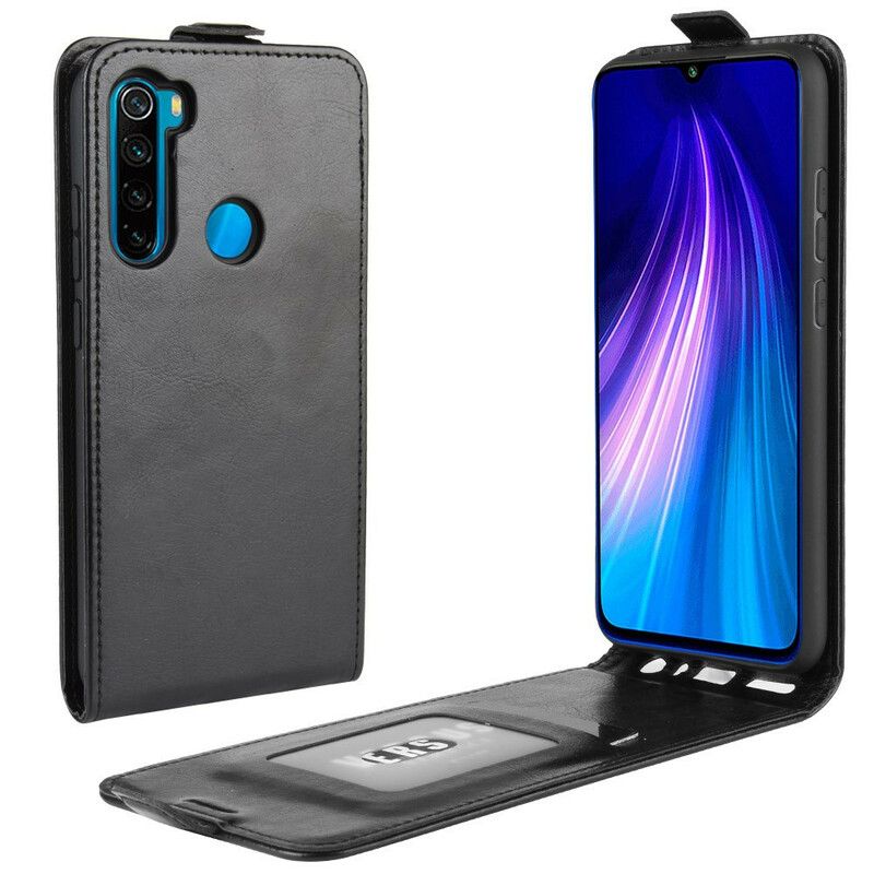 Flip Cover Xiaomi Redmi Note 8 Læder Cover Foldbar Lædereffekt