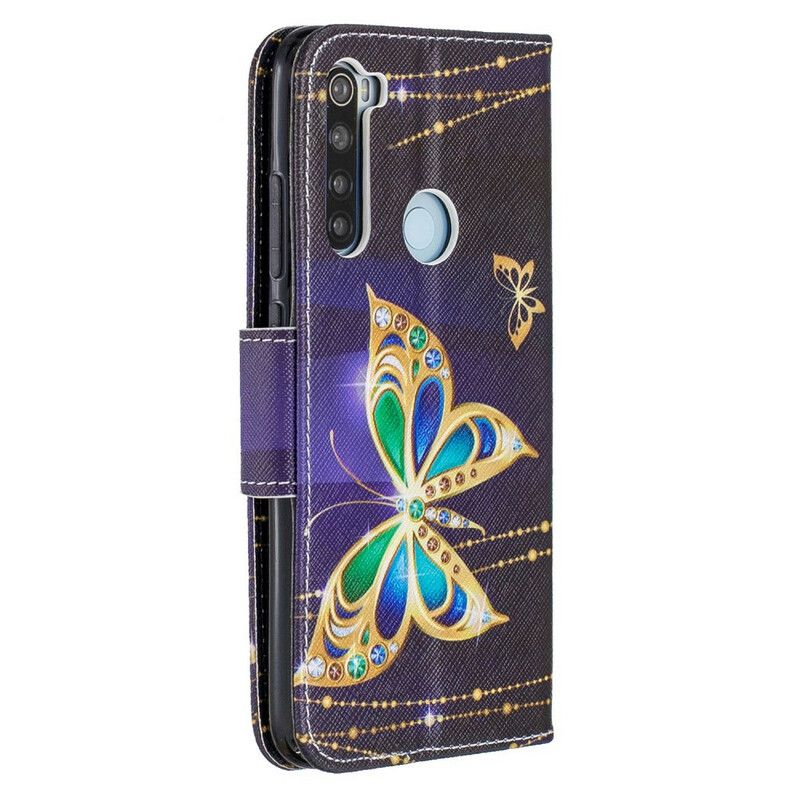 Flip Cover Xiaomi Redmi Note 8 Magisk Sommerfugl