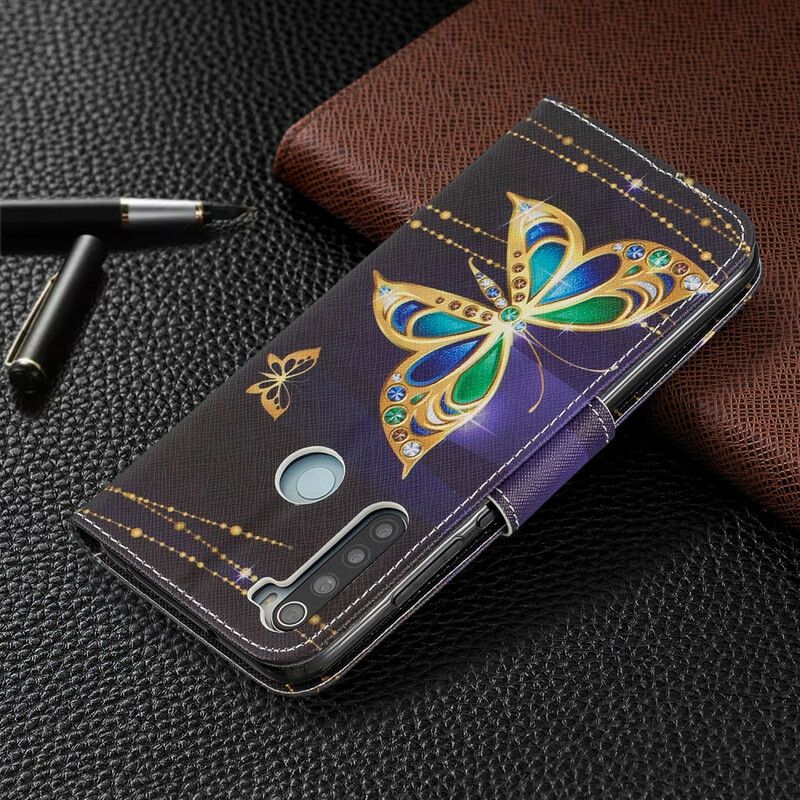 Flip Cover Xiaomi Redmi Note 8 Magisk Sommerfugl