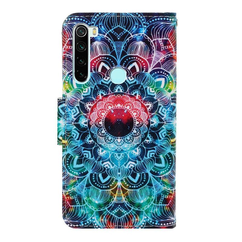 Flip Cover Xiaomi Redmi Note 8 Med Snor Flashy Strappy Mandala