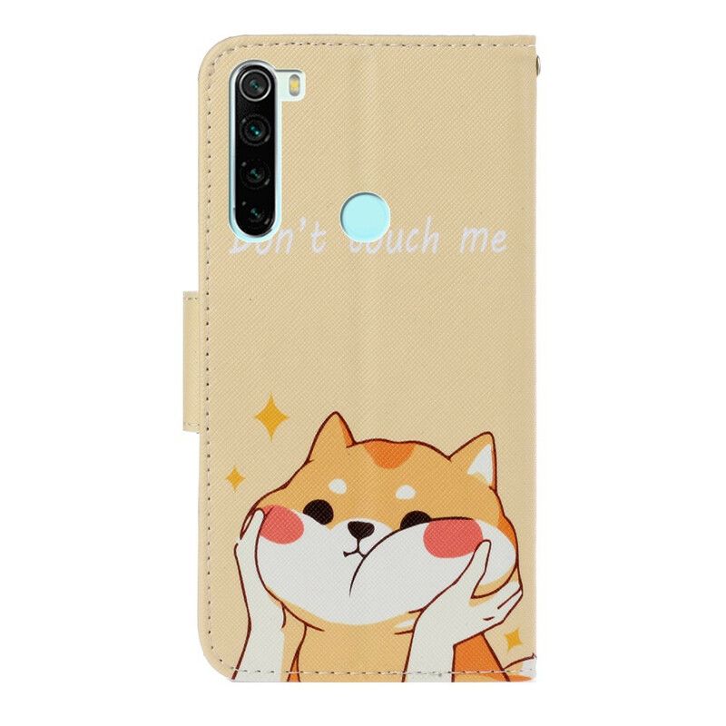 Flip Cover Xiaomi Redmi Note 8 Med Snor Rør Mig Ikke Strappy Dog