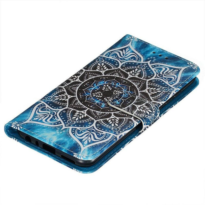 Flip Cover Xiaomi Redmi Note 8 Med Snor Sort Strappy Mandala