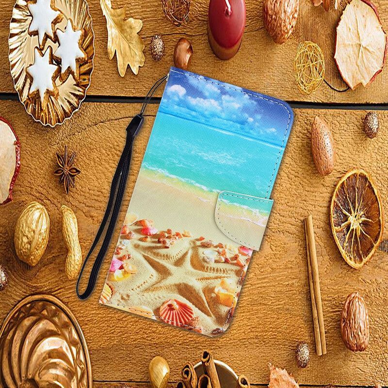 Flip Cover Xiaomi Redmi Note 8 Med Snor Thong Beach