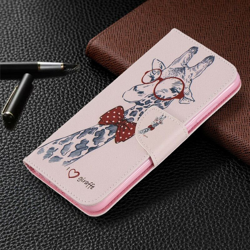 Flip Cover Xiaomi Redmi Note 8 Nørdet Giraf