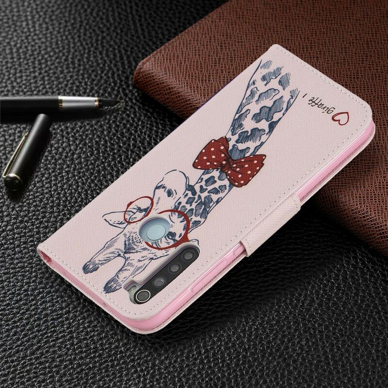 Flip Cover Xiaomi Redmi Note 8 Nørdet Giraf