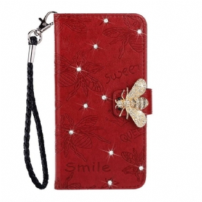 Flip Cover Xiaomi Redmi Note 8 Smil Bee Charm