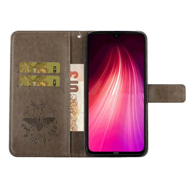 Flip Cover Xiaomi Redmi Note 8 Smil Bee Charm