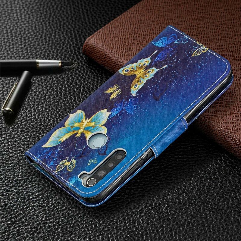 Flip Cover Xiaomi Redmi Note 8 Utrolige Sommerfugle