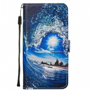 Læder Cover Xiaomi Redmi Note 8 Kiff The Wave