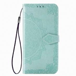 Læder Cover Xiaomi Redmi Note 8 Middelaldermandala