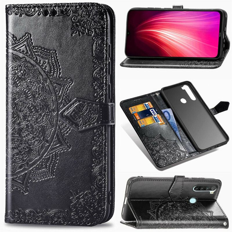 Læder Cover Xiaomi Redmi Note 8 Middelaldermandala