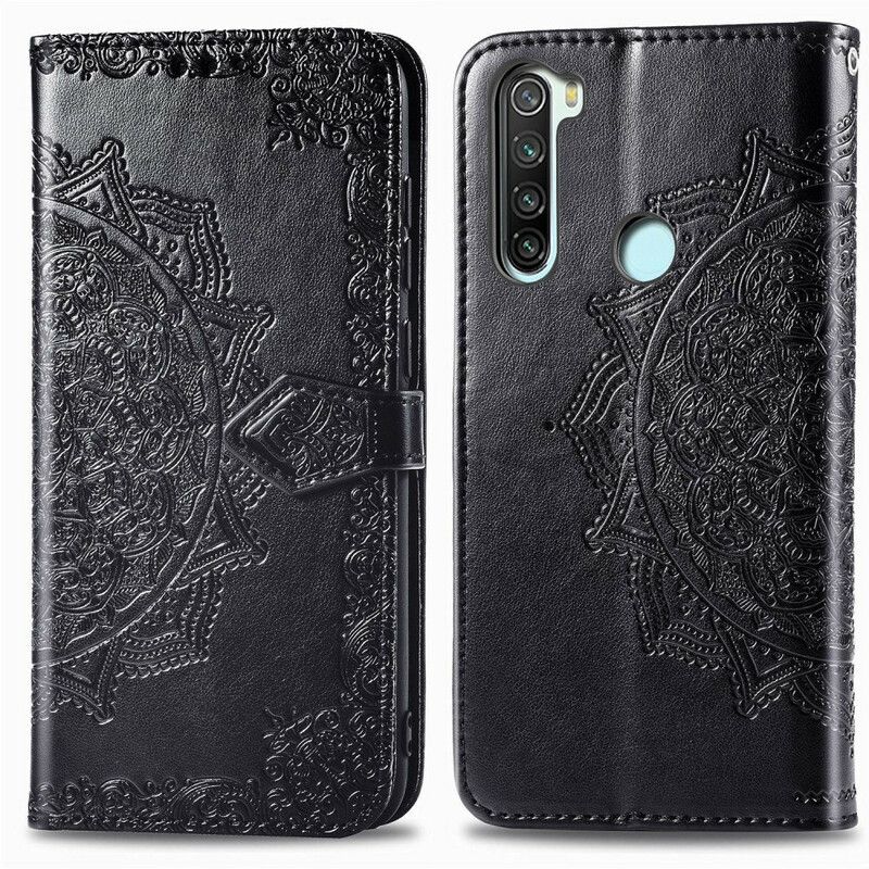 Læder Cover Xiaomi Redmi Note 8 Middelaldermandala