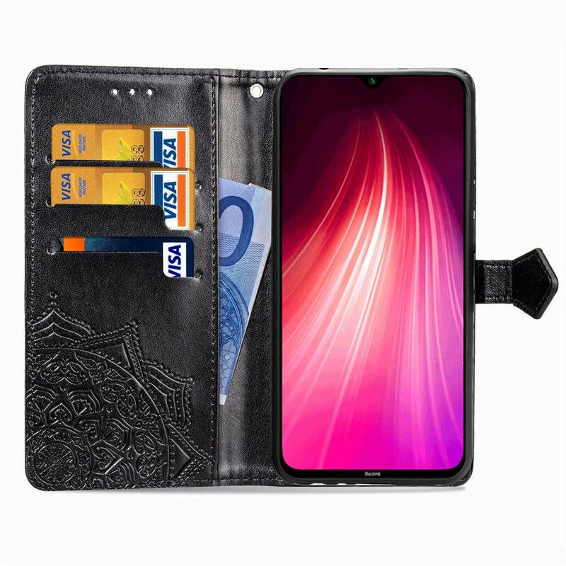 Læder Cover Xiaomi Redmi Note 8 Middelaldermandala